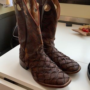 Boulet Pirarucu men’s square toe boots